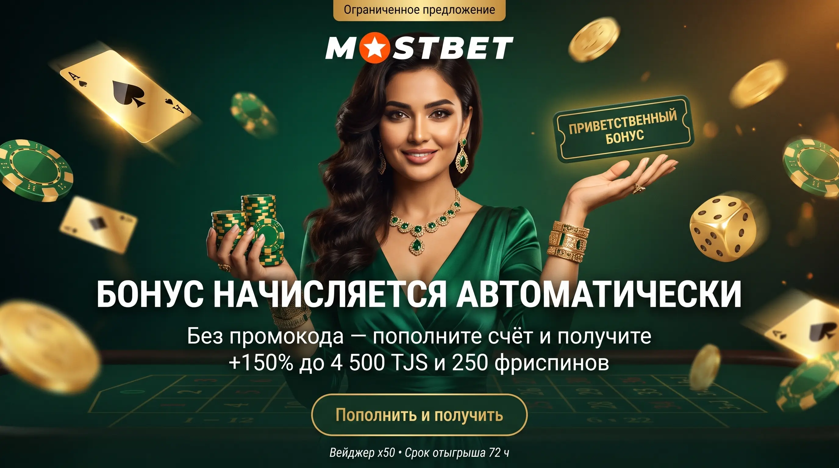 Промокод Mostbet: бонусы и фриспины